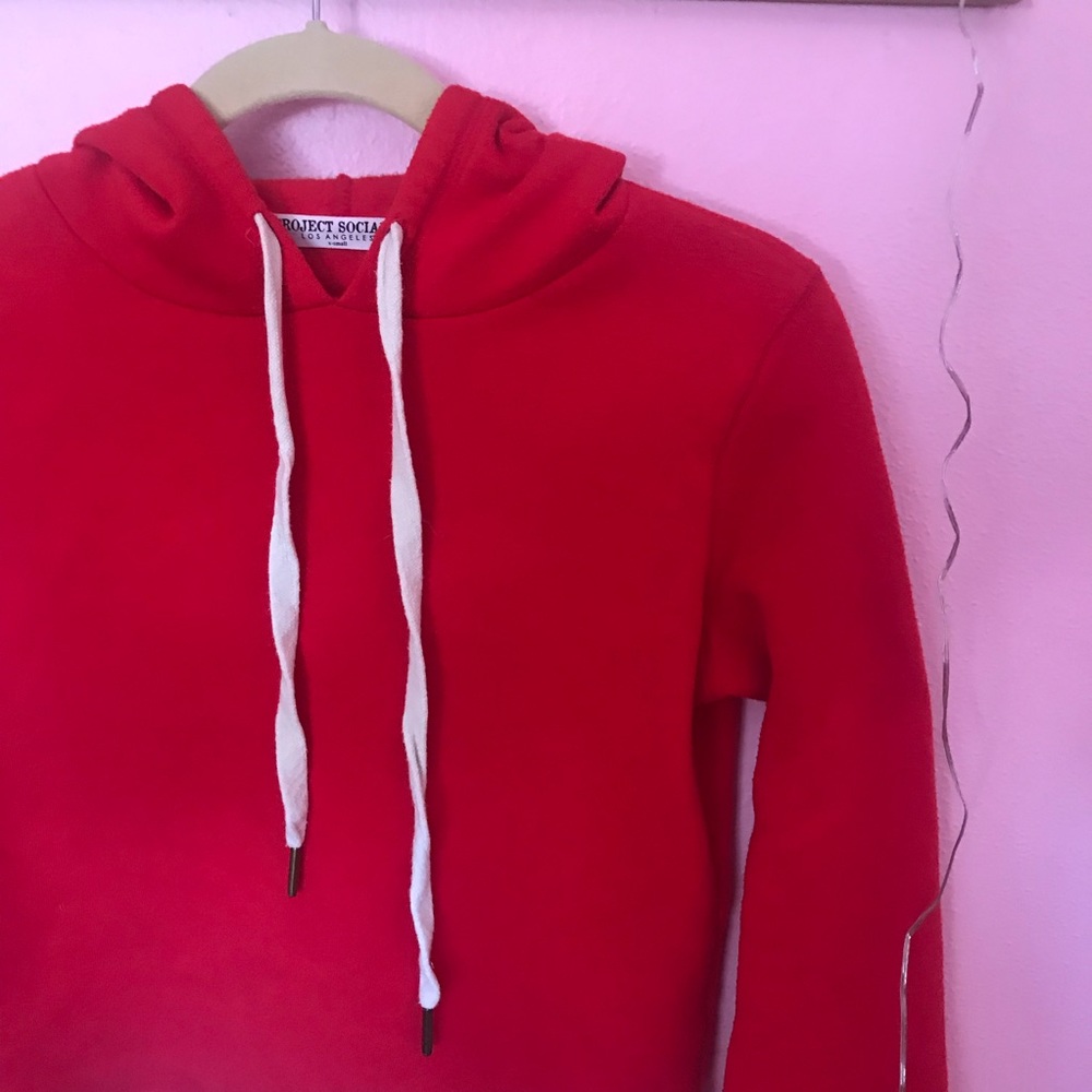 FLASH SALE! Project Social T Red Hoodie - Picture 7 of 8